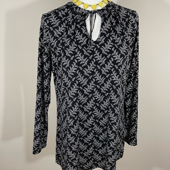 Liz Claiborne Sz med tunic style top black/ white print - Picture 6 of 11